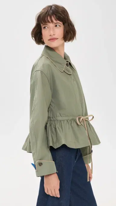 Damson Madder Myrtle Trench Coat Sage | Thumbnail 4 Damson Madder Myrtle Trench Coat Sage | Thumbnail 4