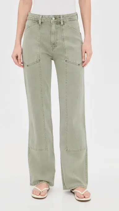 WARP + WEFT Sat Utility 90's Straight Leg Jeans Laurel Green 32 | Thumbnail 2 WARP + WEFT Sat Utility 90's Straight Leg Jeans Laurel Green 32 | Thumbnail 2