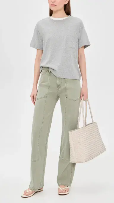 WARP + WEFT Sat Utility 90's Straight Leg Jeans Laurel Green 32 | Thumbnail 5 WARP + WEFT Sat Utility 90's Straight Leg Jeans Laurel Green 32 | Thumbnail 5