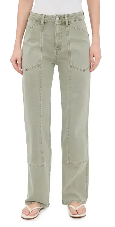 WARP + WEFT Sat Utility 90's Straight Leg Jeans Laurel Green 32 | Thumbnail 1 WARP + WEFT Sat Utility 90's Straight Leg Jeans Laurel Green 32 | Thumbnail 1