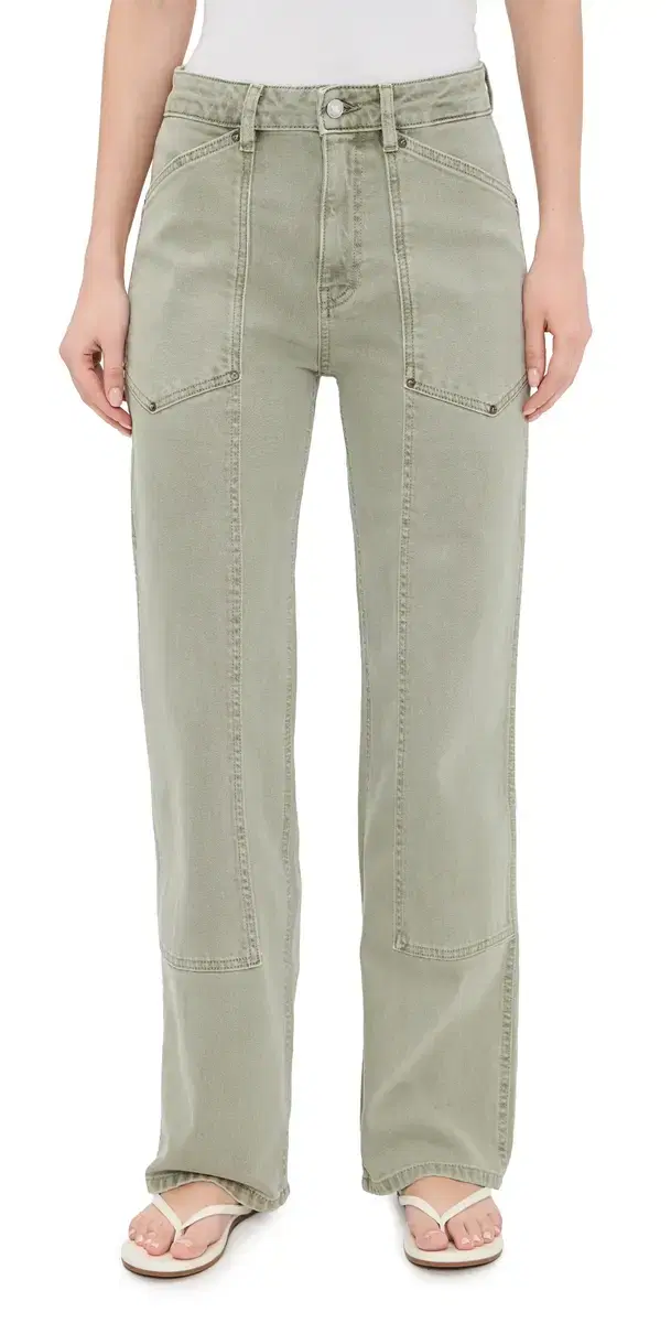 Sat Utility 90's Straight Leg Jeans Laurel Green