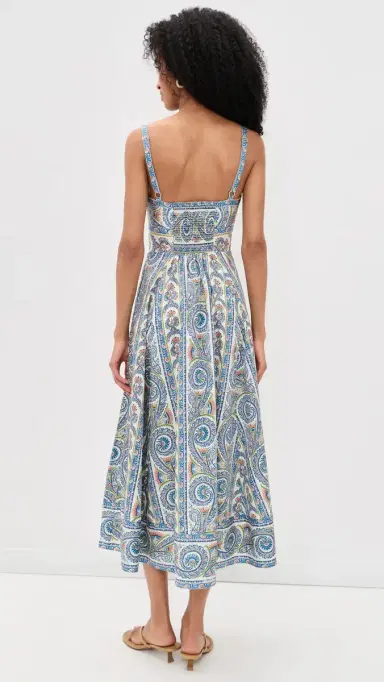 Hill House Home The Margot Dress Corsica Paisley Blue | Thumbnail 3