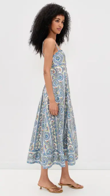 Hill House Home The Margot Dress Corsica Paisley Blue | Thumbnail 4