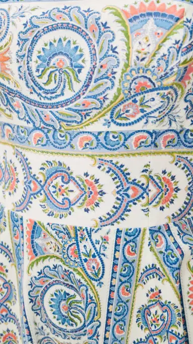 Hill House Home The Margot Dress Corsica Paisley Blue | Thumbnail 6