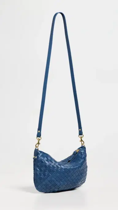 Clare V. Petit Moyen Messenger Bag French Blue One Size | Thumbnail 4