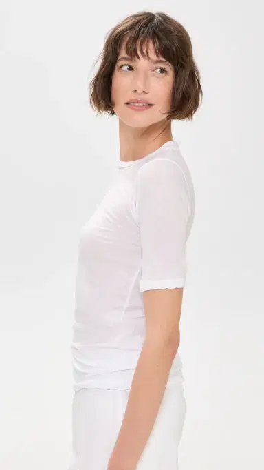 ALL THREE Victoria Tissue Cotton T-Shirt White | Thumbnail 4 ALL THREE Victoria Tissue Cotton T-Shirt White | Thumbnail 4