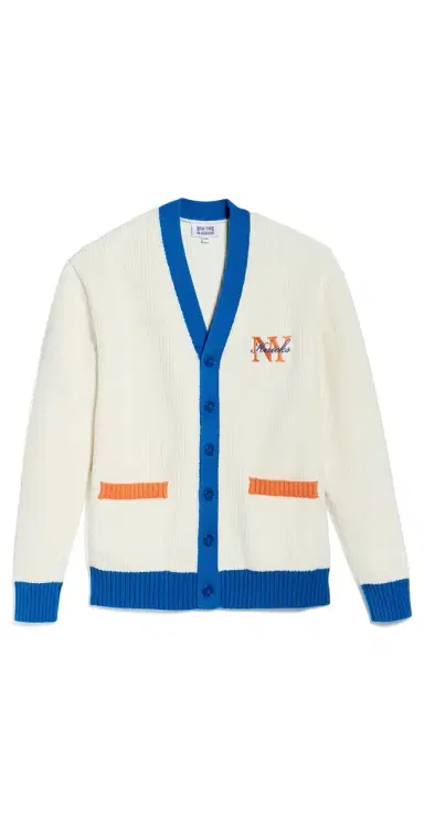 New York or Nowhere Knicks Rafters Cardigan Off White | Thumbnail 1 New York or Nowhere Knicks Rafters Cardigan Off White | Thumbnail 1