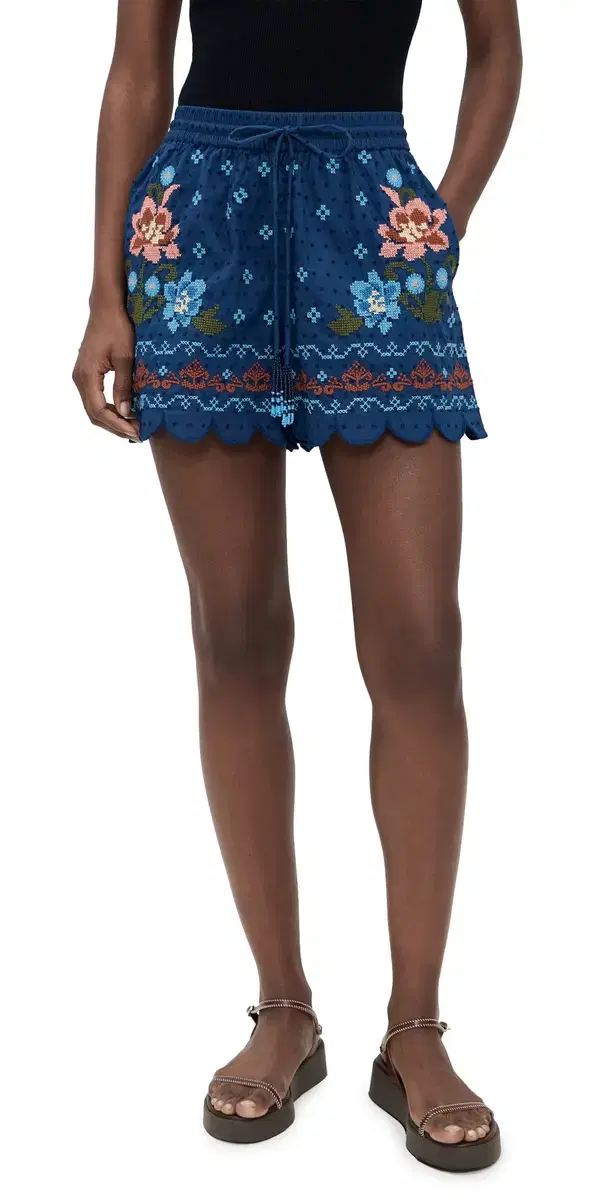 Stitched Garden Shorts Stitched Garden Dark Blue