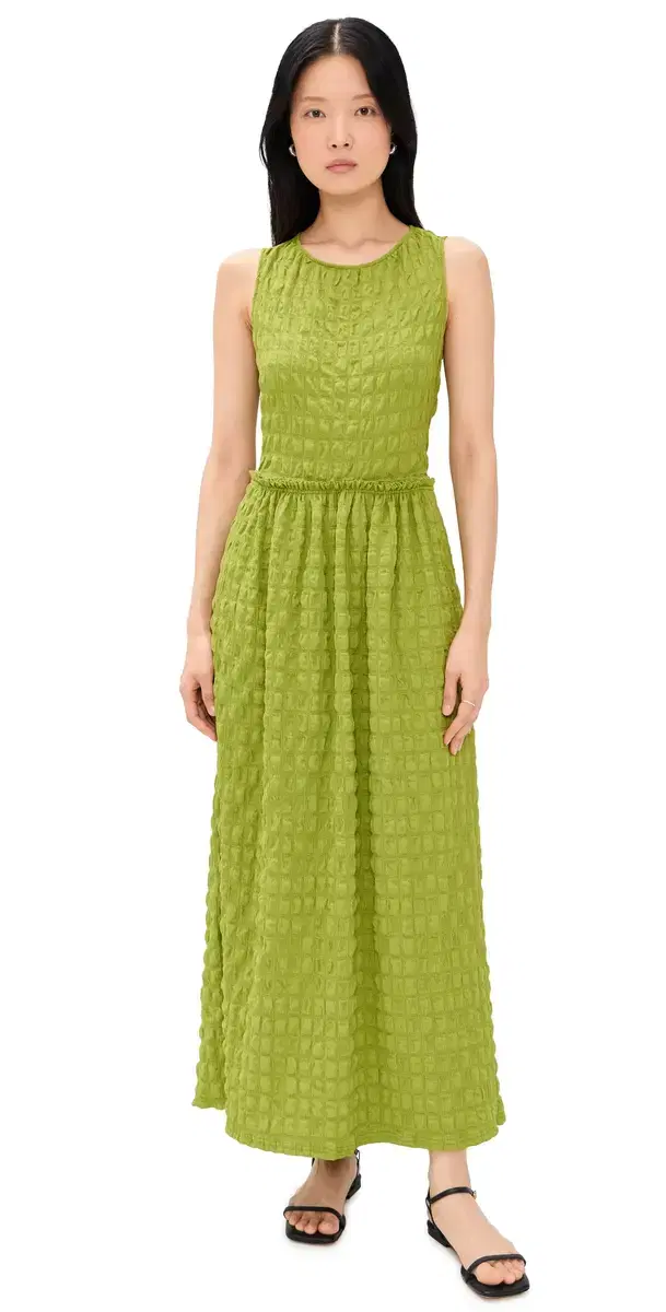 Zoira Textured Maxi Dress Apple