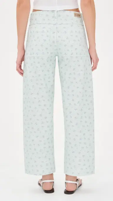 LE JEAN Selena Crop Jeans Minty Floral | Thumbnail 3 LE JEAN Selena Crop Jeans Minty Floral | Thumbnail 3