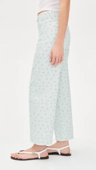 LE JEAN Selena Crop Jeans Minty Floral | Thumbnail 4 LE JEAN Selena Crop Jeans Minty Floral | Thumbnail 4