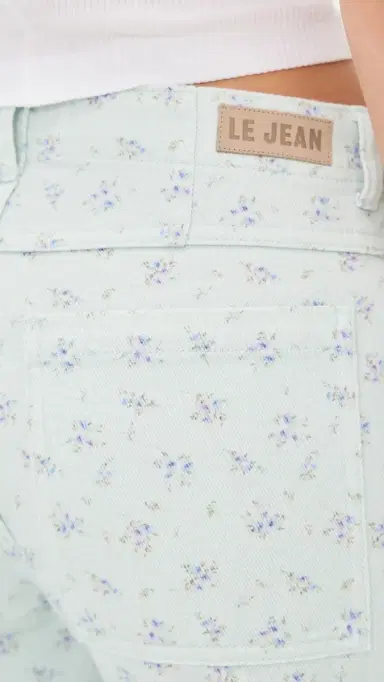 LE JEAN Selena Crop Jeans Minty Floral | Thumbnail 6 LE JEAN Selena Crop Jeans Minty Floral | Thumbnail 6