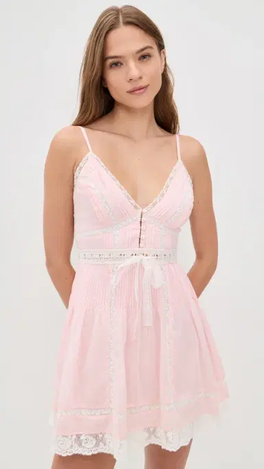 LoveShackFancy Zirelle Dress Pink 8 | Thumbnail 2