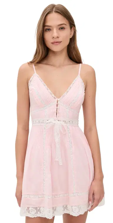 LoveShackFancy Zirelle Dress Pink 8 | Thumbnail 1