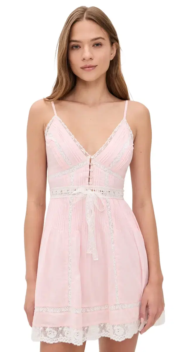 LoveShackFancy Zirelle Dress Pink