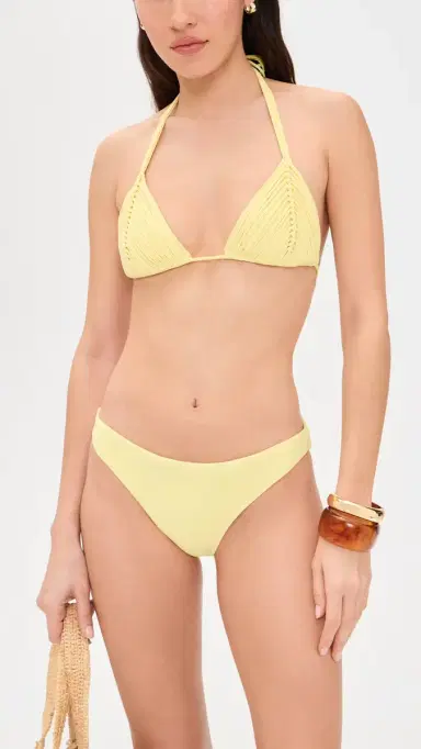 PQ Swim Basic Ruched Bikini Bottoms Buttercup | Thumbnail 4