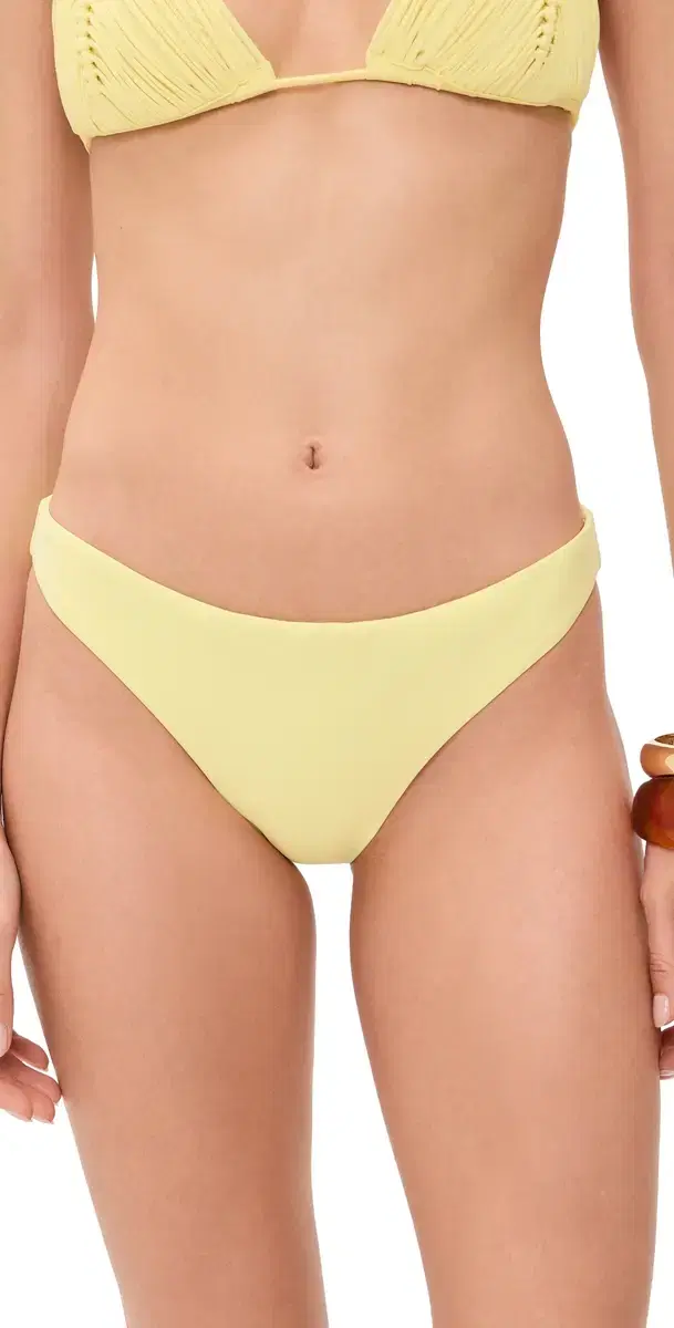 PQ Swim Basic Ruched Bikini Bottoms Buttercup