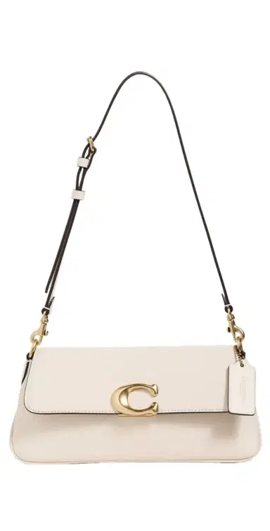 Coach Refined Calf Leather Jet Shoulder Bag Chalk One Size | Thumbnail 1 Coach Refined Calf Leather Jet Shoulder Bag Chalk One Size | Thumbnail 1