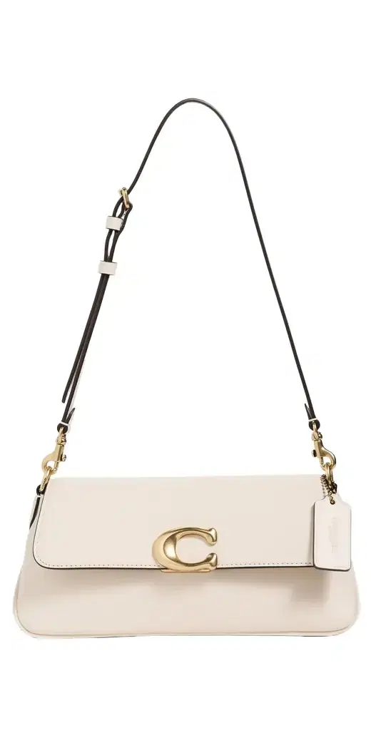 Coach Refined Calf Leather Jet Shoulder Bag Chalk One Size