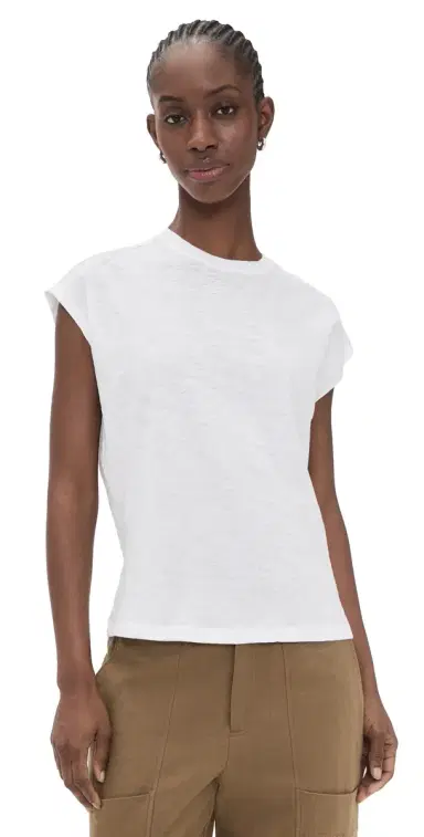 Theory Bind Neck Boxy Tee White | Thumbnail 1 Theory Bind Neck Boxy Tee White | Thumbnail 1