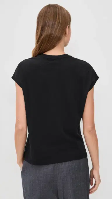 Theory Bind Neck Boxy Tee Black | Thumbnail 3