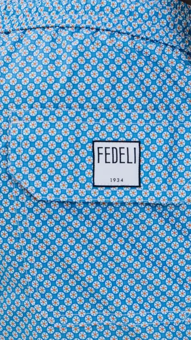 Fedeli Madeira Swim Trunks 5 Blue Circular Print | Thumbnail 6 Fedeli Madeira Swim Trunks 5 Blue Circular Print | Thumbnail 6