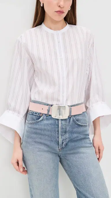 B-Low The Belt Leighton Suede Belt Dusty Rose ilver | Thumbnail 3