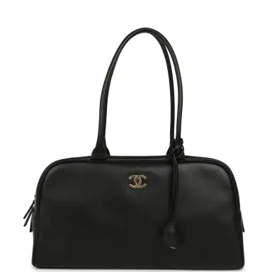 Chanel Chanel Large "Perfect Bowling" Bag Black Gold Hardware | Thumbnail 1 Chanel Chanel Large "Perfect Bowling" Bag Black Gold Hardware | Thumbnail 1