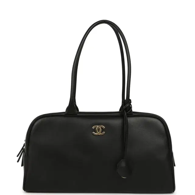 Chanel Chanel Large "Perfect Bowling" Bag Black Gold Hardware