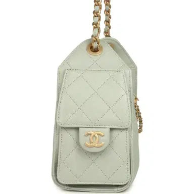 Chanel Chanel Mini 25 Hobo Bag Light Green Caviar Antique Gold Hardware | Thumbnail 3 Chanel Chanel Mini 25 Hobo Bag Light Green Caviar Antique Gold Hardware | Thumbnail 3