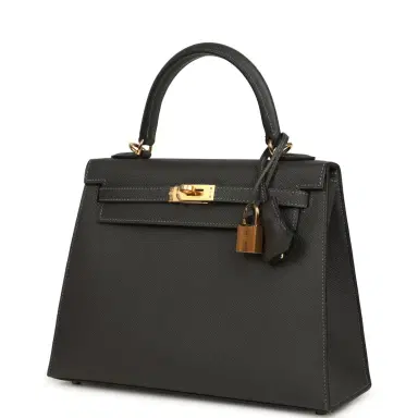 HERMÈS Hermes Kelly Sellier 25 Graphite Epsom Gold Hardware | Thumbnail 5