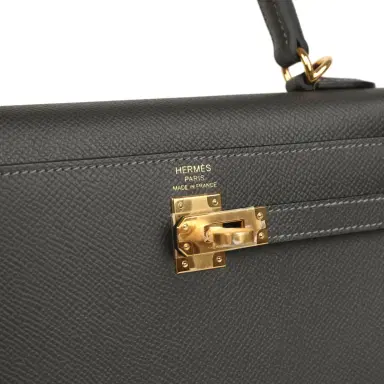 HERMÈS Hermes Kelly Sellier 25 Graphite Epsom Gold Hardware | Thumbnail 7