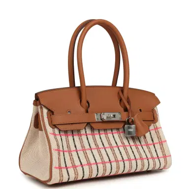 HERMÈS Hermes Shoulder Birkin Light 29 Multicolor Toile and Gold Swift Palladium Hardware | Thumbnail 2 HERMÈS Hermes Shoulder Birkin Light 29 Multicolor Toile and Gold Swift Palladium Hardware | Thumbnail 2