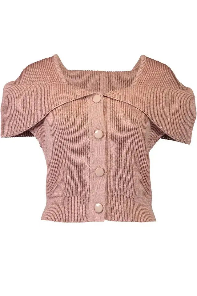 Chloé Foldover Button Knit Blouse