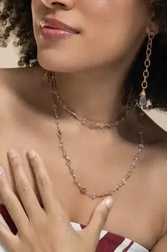Coomi Morganite Pink Tourmaline Diamond Necklace | Thumbnail 4