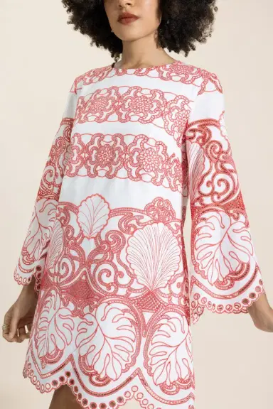 Borgo de Nor Stevie Dress - White Coral | Thumbnail 3