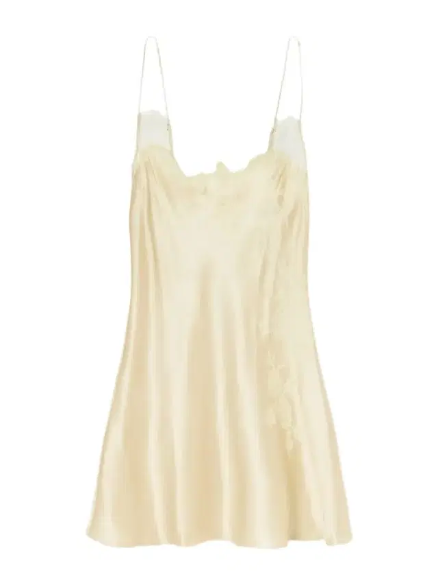Lace-trimmed Silk-satin Slip