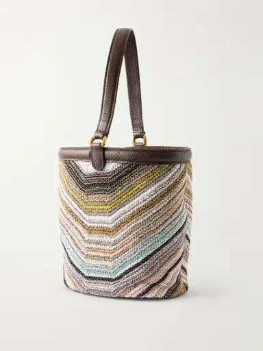 Missoni Leather-trimmed Metallic Crochet-knit Tote | Thumbnail 4 Missoni Leather-trimmed Metallic Crochet-knit Tote | Thumbnail 4