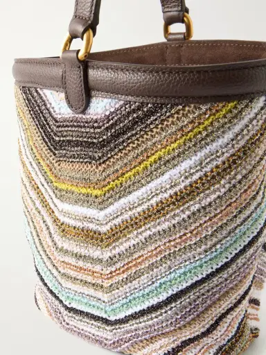 Missoni Leather-trimmed Metallic Crochet-knit Tote | Thumbnail 5 Missoni Leather-trimmed Metallic Crochet-knit Tote | Thumbnail 5