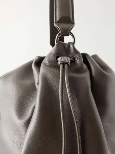 Brunello Cucinelli Bead-embellished Leather Tote Bag | Thumbnail 5