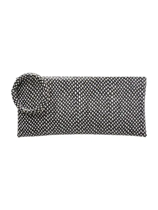 Aura Snake-effect Leather Clutch