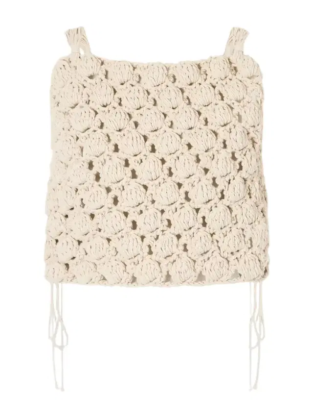 Cropped Crochet Cotton Top