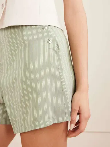 BODE Sylvan Striped Silk-satin Shorts | Thumbnail 5