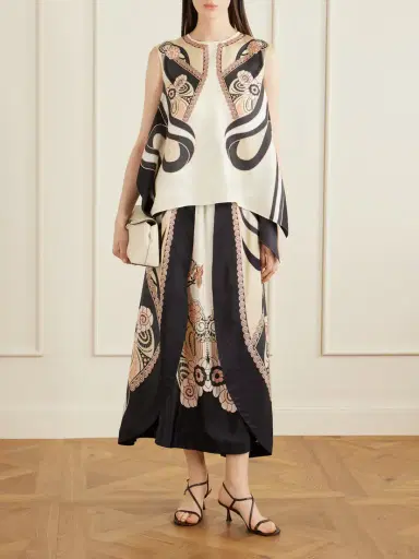 La DoubleJ Printed Silk-voile Maxi Skirt | Thumbnail 2 La DoubleJ Printed Silk-voile Maxi Skirt | Thumbnail 2
