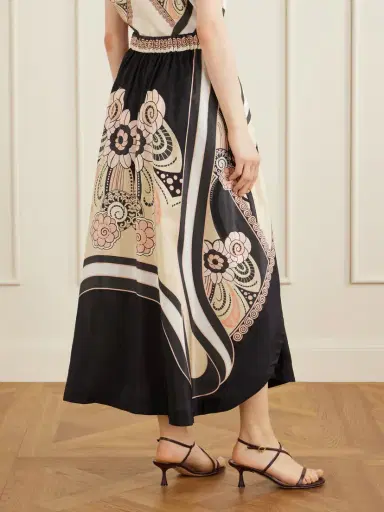 La DoubleJ Printed Silk-voile Maxi Skirt | Thumbnail 4 La DoubleJ Printed Silk-voile Maxi Skirt | Thumbnail 4
