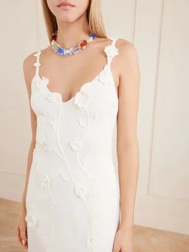 Cult Gaia Flora Appliquéd Ribbed-knit Mini Dress | Thumbnail 4