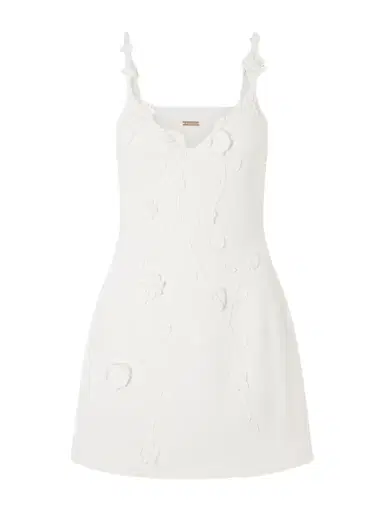Cult Gaia Flora Appliquéd Ribbed-knit Mini Dress | Thumbnail 1