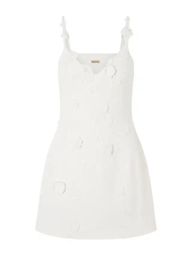Flora Appliquéd Ribbed-knit Mini Dress