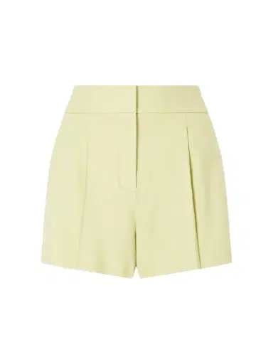 Veronica Beard Haina Pleated Linen-blend Twill Shorts | Thumbnail 1 Veronica Beard Haina Pleated Linen-blend Twill Shorts | Thumbnail 1