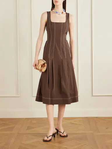 Veronica Beard Jolie Cotton-blend Poplin Midi Dress | Thumbnail 2 Veronica Beard Jolie Cotton-blend Poplin Midi Dress | Thumbnail 2